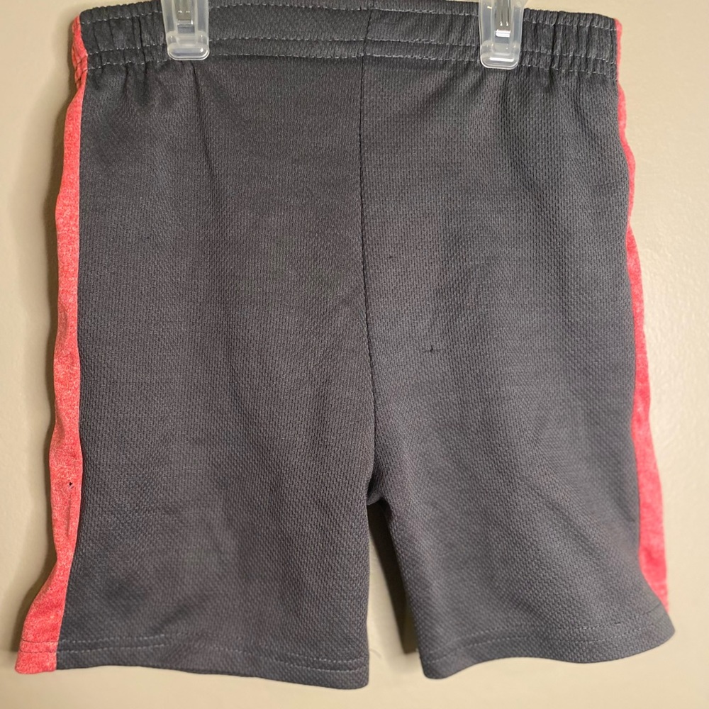 gray with red stripe short